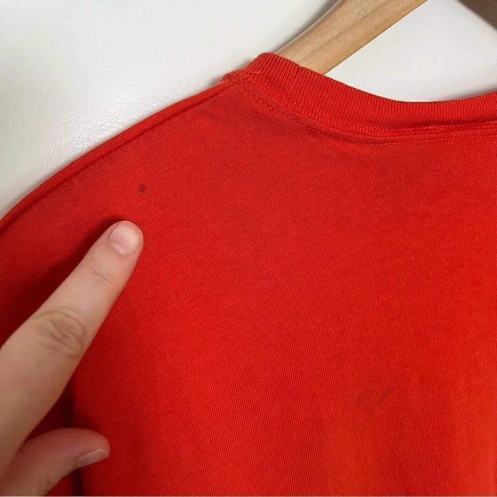 VTG 1996 Warner Bros Studio Store Embroidered Pocket Tee Size M Red T Shirt